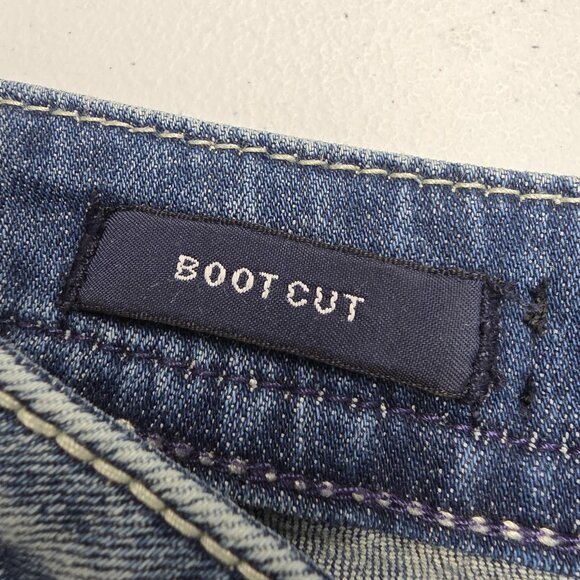 Vigoss Jeans Womens 6 L32 Blue Boot Cut Heritage Fit Embellished Pockets Stretch - Picture 8 of 14